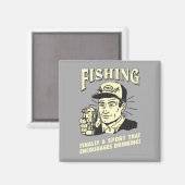 Aimant Pêche : Le Sport Encourage La Boisson (Recto/Verso)