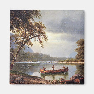 Aimant Pêche saumon sur le Cascapediac Albert Bierstadt