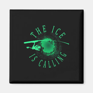Aimant Pêche sur glace - La glace appelle - Pêcheur de gl