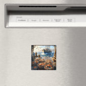 Aimant Pêcheurs à la Twilight ramassant des crabes (In Situ (Lave-vaisselle))