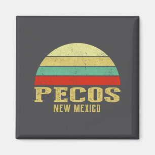 Aimant Pecos Nouveau-Mexique Rétro Vintage Coucher de sol