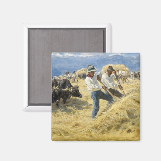 Aimant Peder Severin Kroyer - Threshing dans les Abruzzes (Recto/Verso)