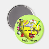 Aimant Peds Nurse Cadeaux-Adorable 3D Graphic ARt (Recto/Verso)