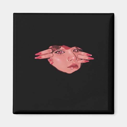 Aimant Peekaboo - Vibes de conception de fentes (Devant)