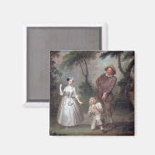 Aimant Peg Woffington comme Rosalind avec Celia et Touchs (Recto/Verso)