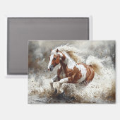 Aimant Peindre Un Cheval Qui Traverse L'Eau (Recto/Verso)