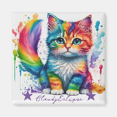 Aimant Peintre Rainbow Kitten (Devant)