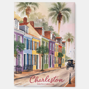 Aimant Peinture à l'aquarelle de Charleston Caroline du S