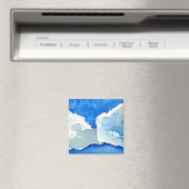 Aimant Peinture à l'aquarelle Deux Nuages (In Situ (Lave-vaisselle))
