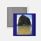 Aimant Peinture à l'huile de Haystack Rock (Recto/Verso)