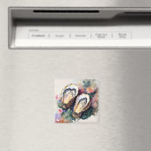 Aimant Peinture à l'huile d'huître Art floral (In Situ (Lave-vaisselle))