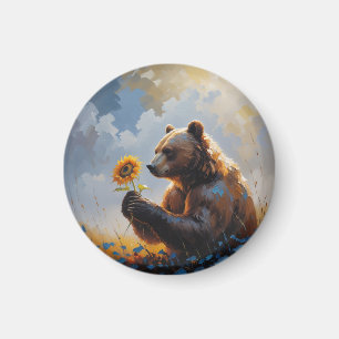 Aimant Peinture à l'huile d'ours mélancolique Art de rê
