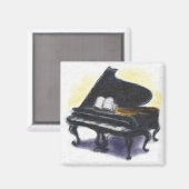 Aimant Peinture à l'huile : Mon piano (Recto/Verso)