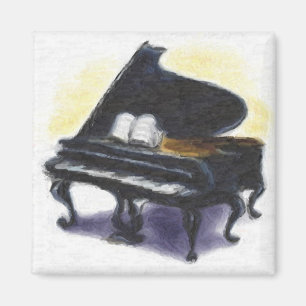 Aimant Peinture à l'huile : Mon piano