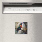 Aimant Peinture à l'huile Rainbow Lorikeet (In Situ (Lave-vaisselle))