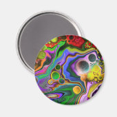 Aimant Peinture à verres numériques à bulles colorées (Recto/Verso)