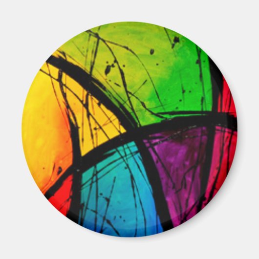 Aimant Peinture Abstraite brillante (Devant)