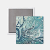 Aimant Peinture Abstraite de la mer Bleue (Recto/Verso)