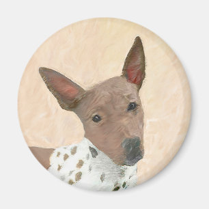 Aimant Peinture américaine sans poil Terrier - Chien Art