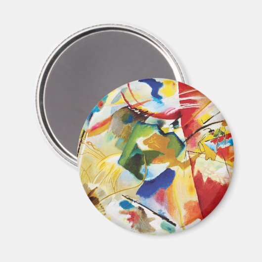 Aimant Peinture avec Centre Vert par Wassily Kandinsky (Recto/Verso)