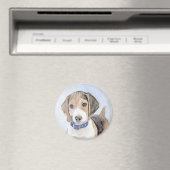 Aimant Peinture beagle - Cute Original Chien Art (In Situ (Lave-vaisselle))