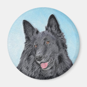 Aimant Peinture belge Sheepdog - Cute Original Chien Art