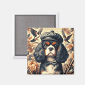 Aimant Peinture Cavalier King Charles Spaniel (Recto/Verso)