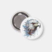 Aimant Peinture d'aigle (Recto/Verso)