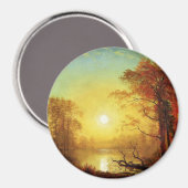 Aimant Peinture d'Albert Bierstadt, Lever de soleil, (Recto/Verso)