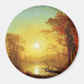 Aimant Peinture d'Albert Bierstadt, Lever de soleil, (Devant)
