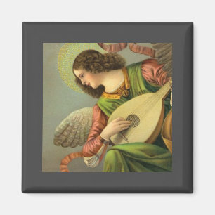 Aimant Peinture d'ange avec mandoline