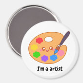 Aimant Peinture d'artiste colorée (Recto/Verso)