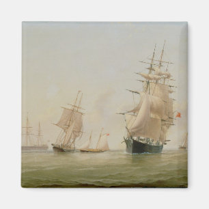 Aimant Peinture de bateau (huile sur la toile)