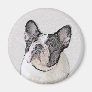Aimant Peinture de Bouledogue Français (Bringé Pied) - Ar