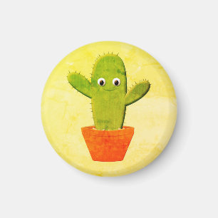 Aimant Peinture de cactus en caricature