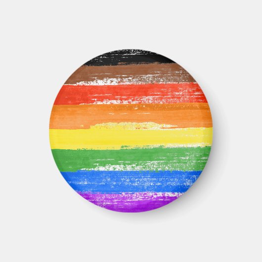 Aimant Peinture de fierté LGBTQIA+ (Devant)