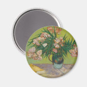 Aimant peinture de fleur d'oléandre de Vincent Van Gogh (Recto/Verso)