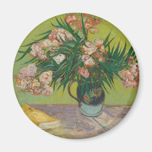 Aimant peinture de fleur d'oléandre de Vincent Van Gogh (Devant)