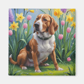 Aimant Peinture de fleurs printanières de Treeing Walker (Devant)