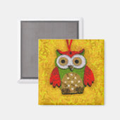 Aimant Peinture de hibou (Recto/Verso)