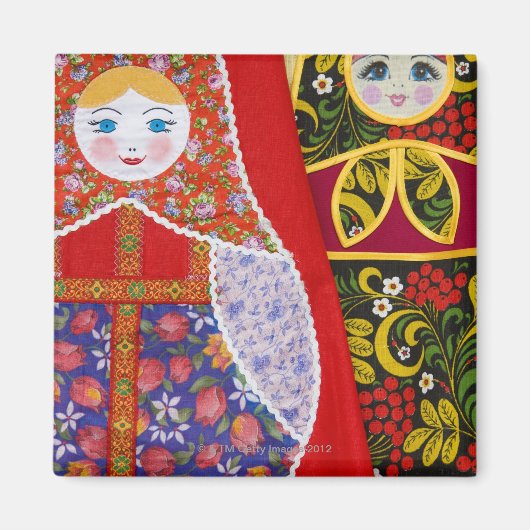 Aimant Peinture de la poupée russe Matryoshka (Devant)