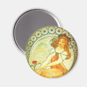 Aimant Peinture. De la série Arts de Mucha (Recto/Verso)