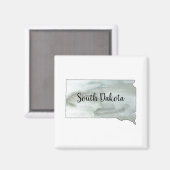 Aimant Peinture de l'État du Dakota du Sud (Recto/Verso)