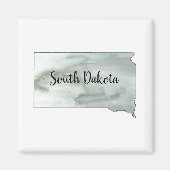 Aimant Peinture de l'État du Dakota du Sud (Devant)