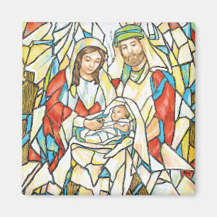 Aimant Peinture de nativité en verre souillé