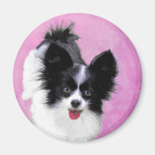 Aimant Peinture de Papillon (Blanc et Noir) - Art Canin