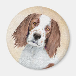 Aimant Peinture de Setter Rouge et Blanc Irlandais - Œuvr