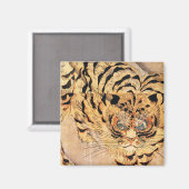 Aimant Peinture de tigre (Recto/Verso)