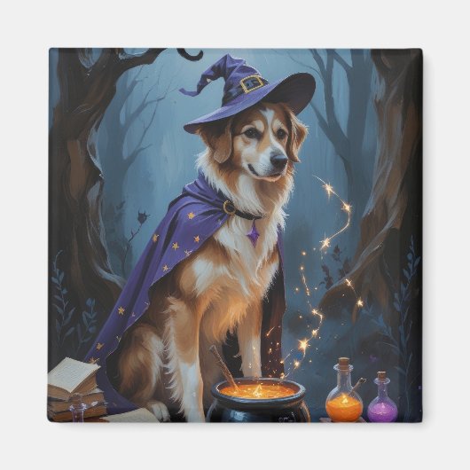 Aimant Peinture d'Halloween fantaisiste (Devant)