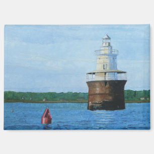 Aimant Peinture du phare du chenal de Lubec